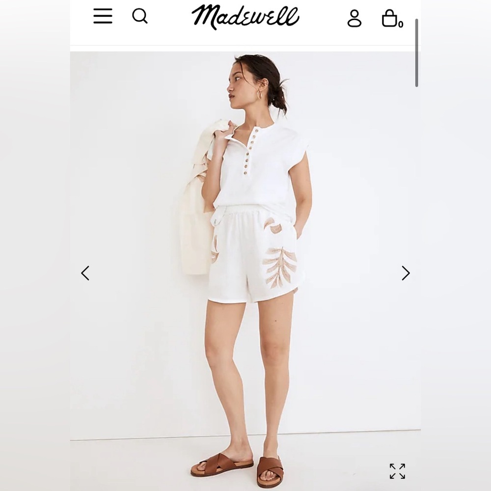 NWOT🔥 Madewell Pasadena Linen Shorts